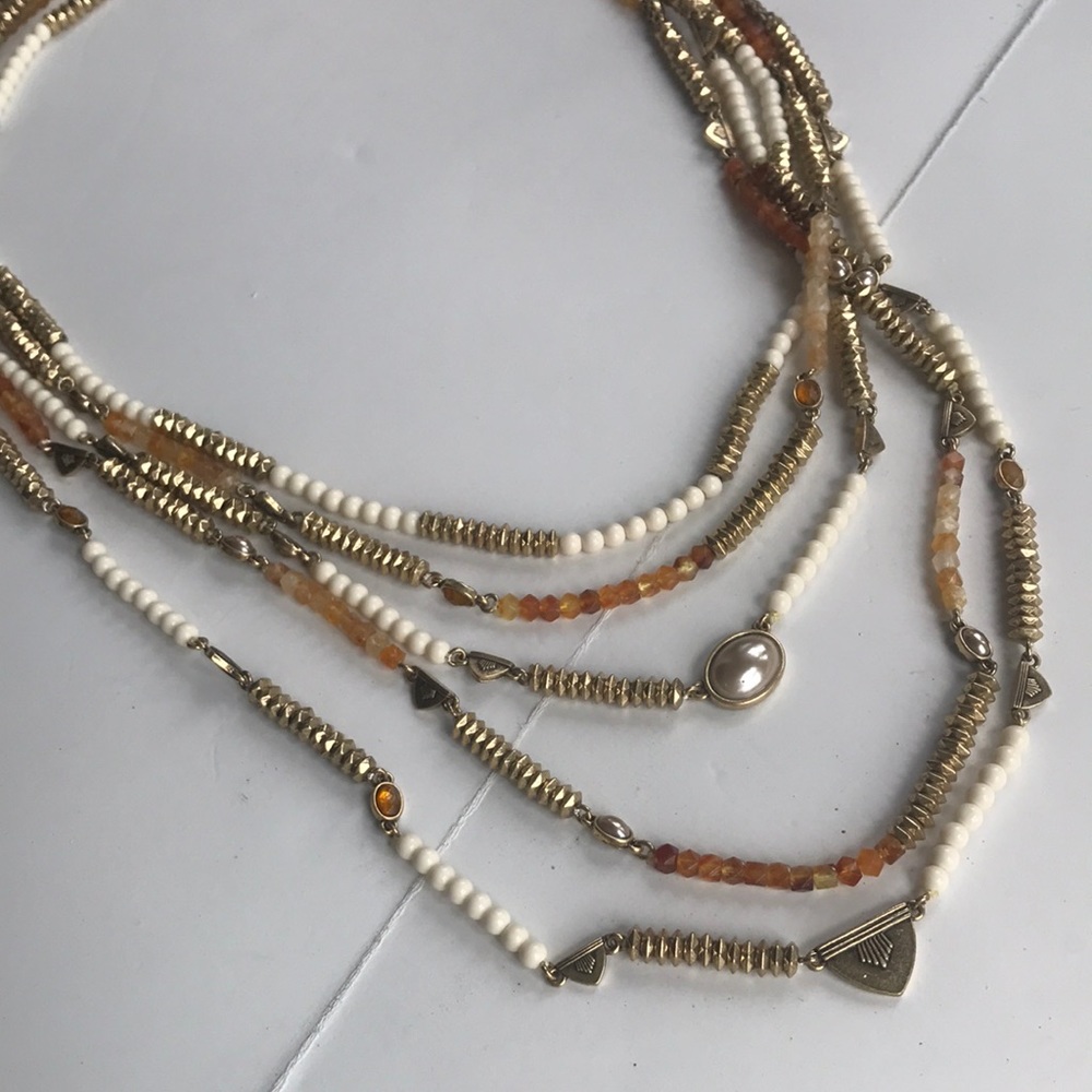 Lucky Brand Multi Strand Long Beaded Necklace